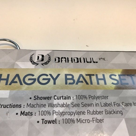 18 Pieces Shaggy TURQUOISE Bathroom Sets - Picture 4 of 4